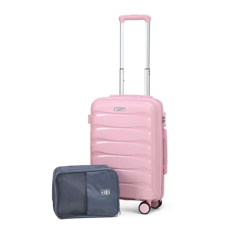 AAIVV 20Inch Luggage Expandable Carry on PP Hardside Suitcase with TSA Lock Spinner Wheels Durable Free Shoe Bag Gift for Back to School Luggagesets