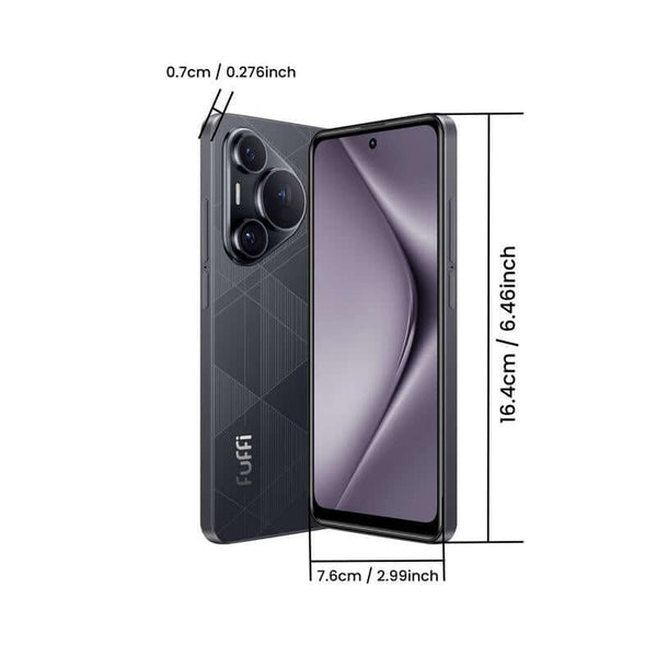 Fuffi Smartphone 6.56-Inch HD Screen, 4GB RAM + 32GB Storage, Dual Camera 5Mp+13Mp, Bluetooth-Compatible GPS, Metal Frame, Android 4G Phone