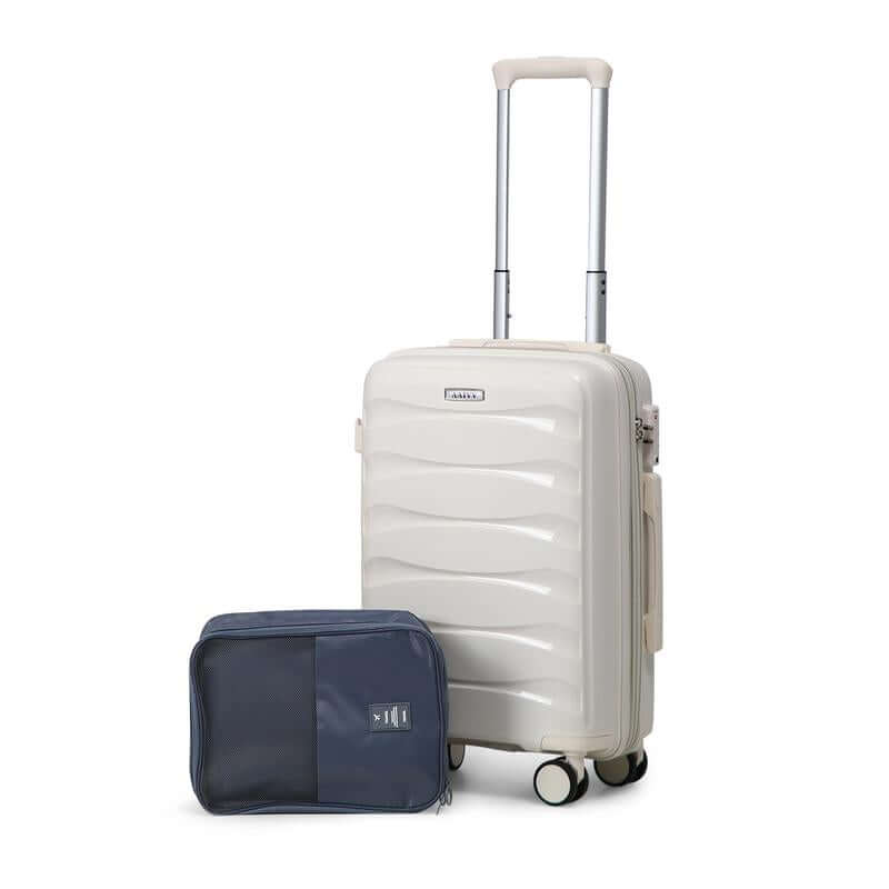 AAIVV 20Inch Luggage Expandable Carry on PP Hardside Suitcase with TSA Lock Spinner Wheels Durable Free Shoe Bag Gift for Back to School Luggagesets