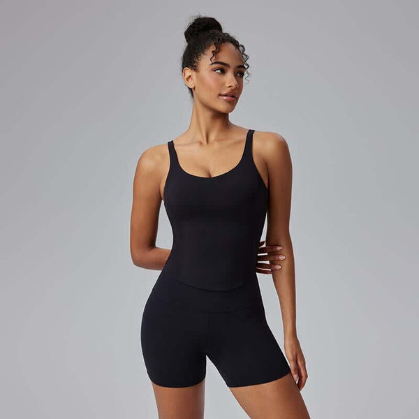 AFZ Two-Piece Set Women'S Solid round Neck Tee & High Waist Biker Shorts Tracksuit Set, Casual Sportswear for Indoor Outdoor Wear, Gymwear, Yoga Tracksuit Set, Workout Sets Women, Fitness Clothes