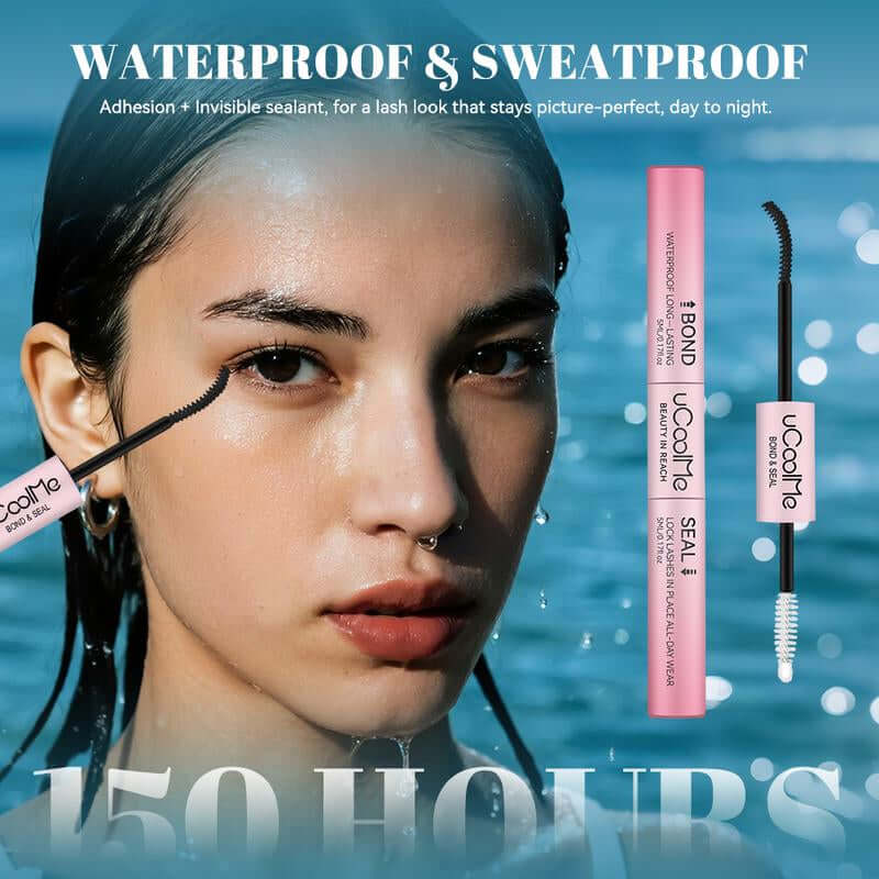 [Upgrade New] Ucoolme Lashes 2In1 Bond & Seal Waterproof Glue for Lashes Cluster Strong Hold for Beginner Friend Makeup Glue & Remover