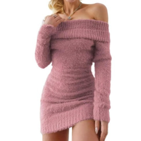 Women's Skinny Sheath Long Sleeve Sweater Dress