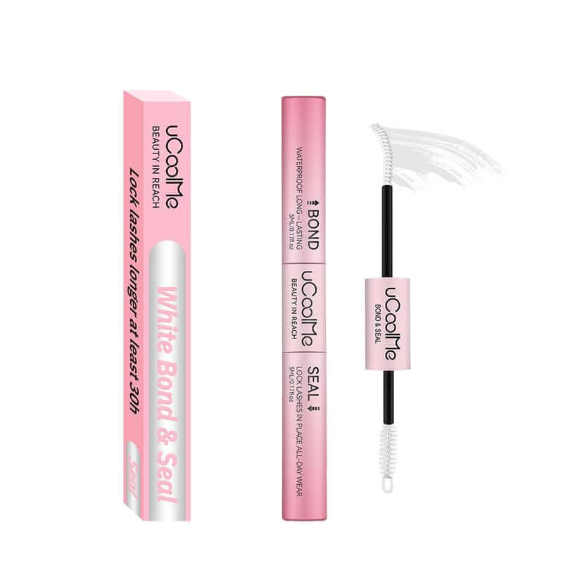 [Upgrade New] Ucoolme Lashes 2In1 Bond & Seal Waterproof Glue for Lashes Cluster Strong Hold for Beginner Friend Makeup Glue & Remover